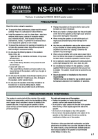 Yamaha NS-6-HX-Owners-Manual